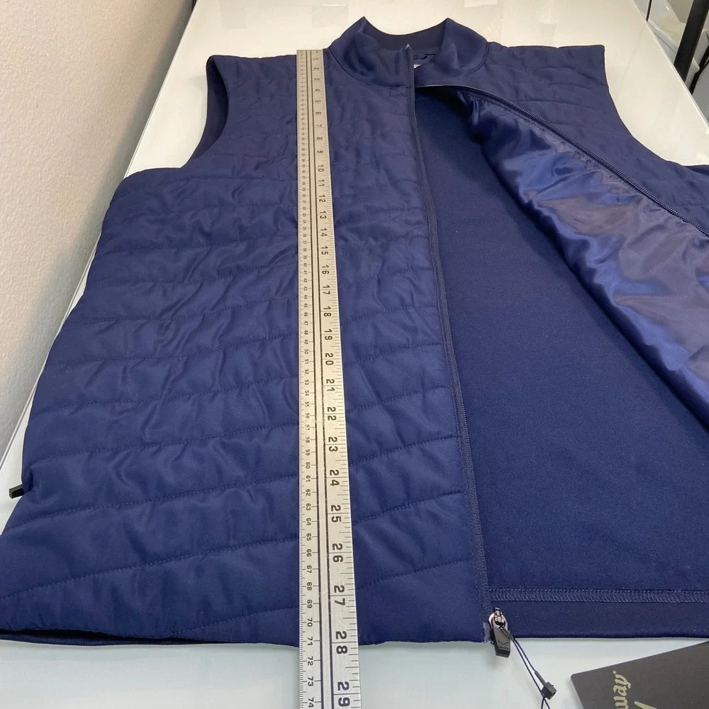Callaway Mens Large Navy Blue Quilted Puffer Golf‎ Vest New Sun Protection